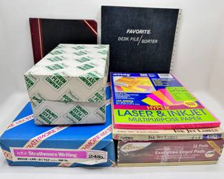 Copy Paper, Legal Pads, Vintage Loose Filler Paper, Desk Files & Ink Jet Labels
Lot #: 156