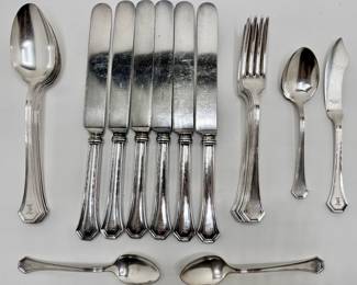 Vintage Reed & Barton Silverplate Complete Service For 6, Monogrammed Plus Serving Pieces
Lot #: 38