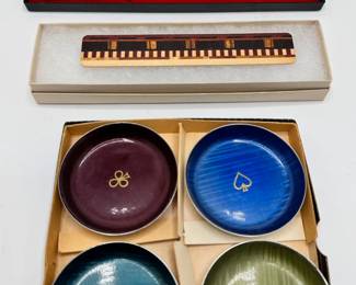 Swiss Made Letter Opener With Timepiece, Katherine Holm Norway Plates Set, Jackson Brokaw Bookmark, All New
Lot #: 104