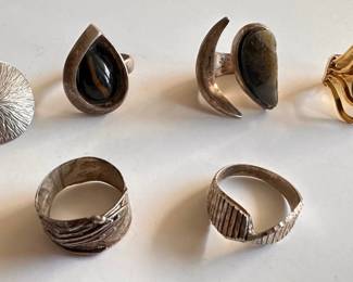 6 Rings Including 2 Sterling Silver With Stones, Mostly Vintage
Lot #: 44