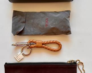 Coach Leather Pouch & New In Box Tumi Braided Key Fob
Lot #: 73