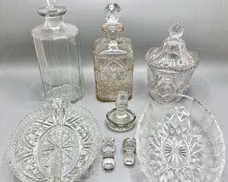 Vintage Bormioli Italy Glass Decanter, Crystal Decanters, Serving Crystal Dishes & Loose Wine Stoppers
Lot #: 108