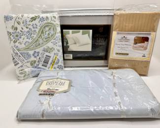 New Marsaille King Sheet Set, Wamsutta King Flat Sheet & 2 Sham Sets
Lot #: 143