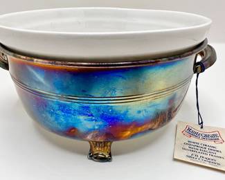 Vintage F. B. Rogers Haute New With Tags Cuisine Ceramic Bowl With Silverplated Holder
Lot #: 65