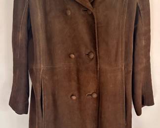 Vintage Suede Leather Women's Coat, Size Large
Lot #: 129