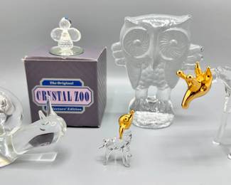 Five Crystal Figurines, Some With Gold Accents
Lot #: 125