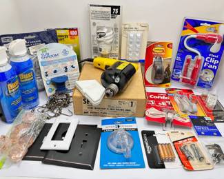 Tools & Hardware: Drill In Original Box, Lightbulbs, Knobs, Hooks & More
Lot #: 146