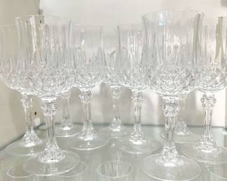 Set of 9 Crystal Wine Glasses
