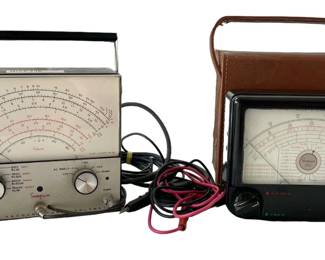 Set of Two Simpson Volt-Ohm-Microammeters
