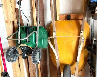 Wheelbarrow and Spreader