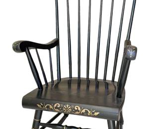 Black and Gold Rocking Chair