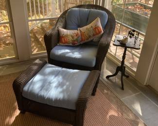 LLOYD FLANDERS Arm Chair & OTTOMAN