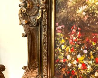 Carefully carved frame