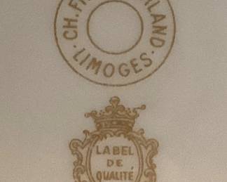 39 pieces of Haviland Limoges china