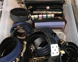 Many more belts; billfolds