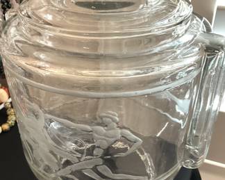 Base of a Wilheim Hunt Diederich deco glass table lamp