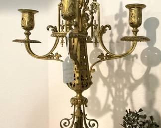 Brass candelabra