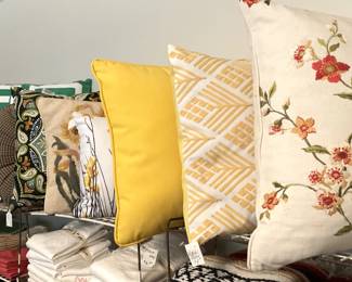 Many more  decorative pillows