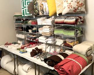 Some of the many linens