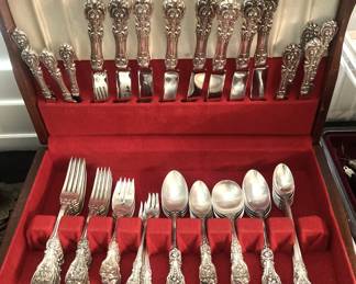 Eight 10 place settings of Francis I sterling silver dinnerware (Case NOT included.)