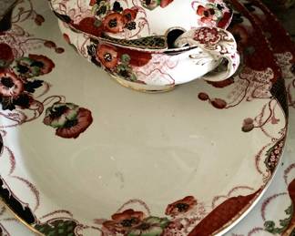Savoy china platters and small tureen