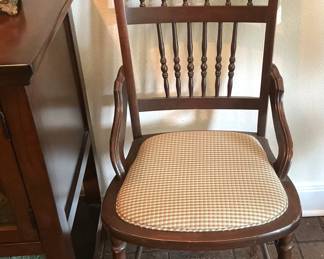 One of two antique chairs