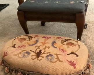 Needlepoint foot stools