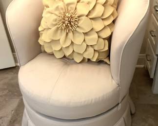 Vanity chair; darling pillow