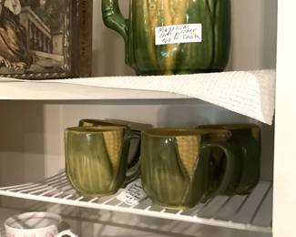 Vintage corn-shaped pottery