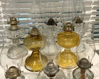 Vintage hurricane lamps