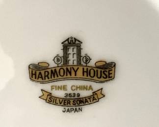 "Silver Sonata" fine china from Harmony House