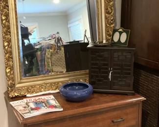 Blanket box; large mirror