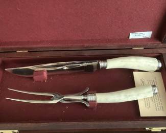 Cutlery set in a case