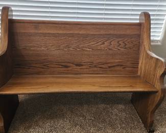 Oak Church Pew