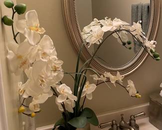 Silk Orchid Plants in Ceramic Vases