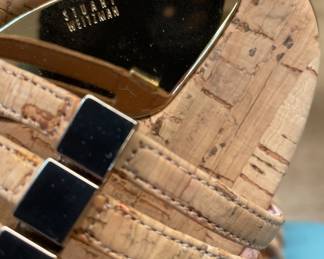 Stuart Weitzman Leather Sole Made in Spain Cork Sandal/Shoe