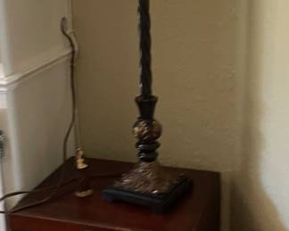 Antique Side Sewing Cabinet, Tall Table Lamp