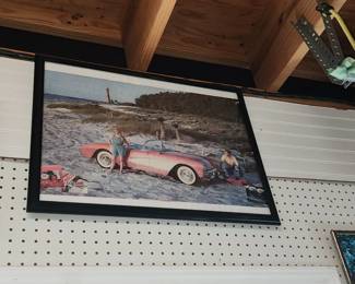 Vintage Framed Adv. Poster