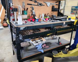 Work Bench Full of Tools