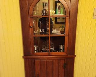 Antique Corner Display Cabinet