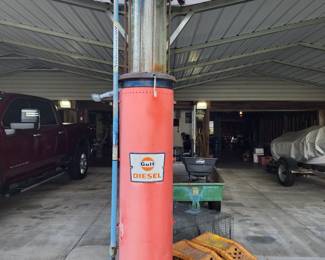 Antique Gulf Diesel Fuel Pump - 1920's