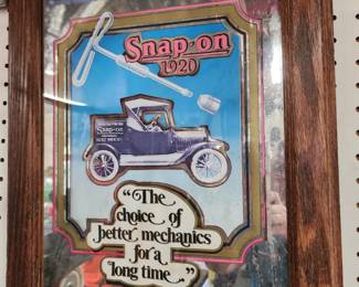 Vintage Snap On Mirrored Picture