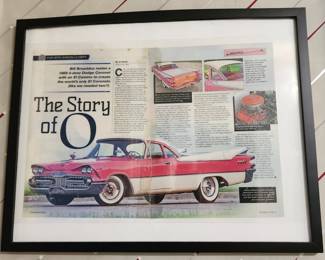 This is an article written on the owner of house. He built this El Camino. He loves his cars. He had several.