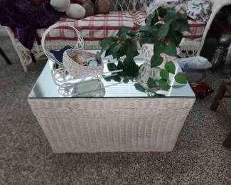 Vintage Wicker Coffee Table