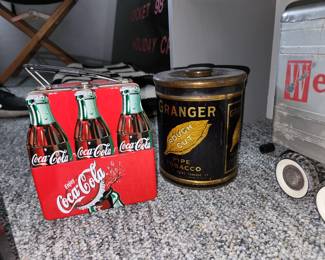 Vintage Tobacco Tin - Metal Coke Tin