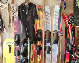 Large Collection of Skies - Wet Suits