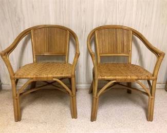 Bamboo Rattan Chairs 