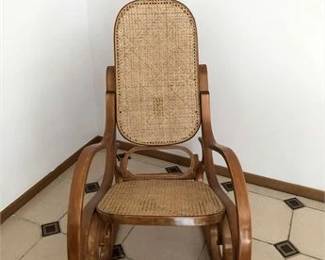 Thonet Bentwood Caned Rocking Chair 