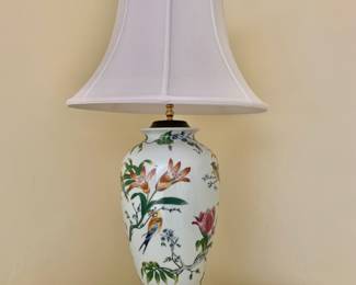 $295 - Scully & Scully exotic bird accent lamp - 32" H, base 7" diam