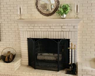 Room view - Screen, logs, log insert, log cradle, fire tools not for sale.